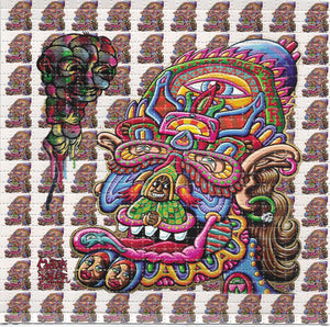 Feedback From Beyond by Chris Dyer Blotter Art acid free perforated lsd paper