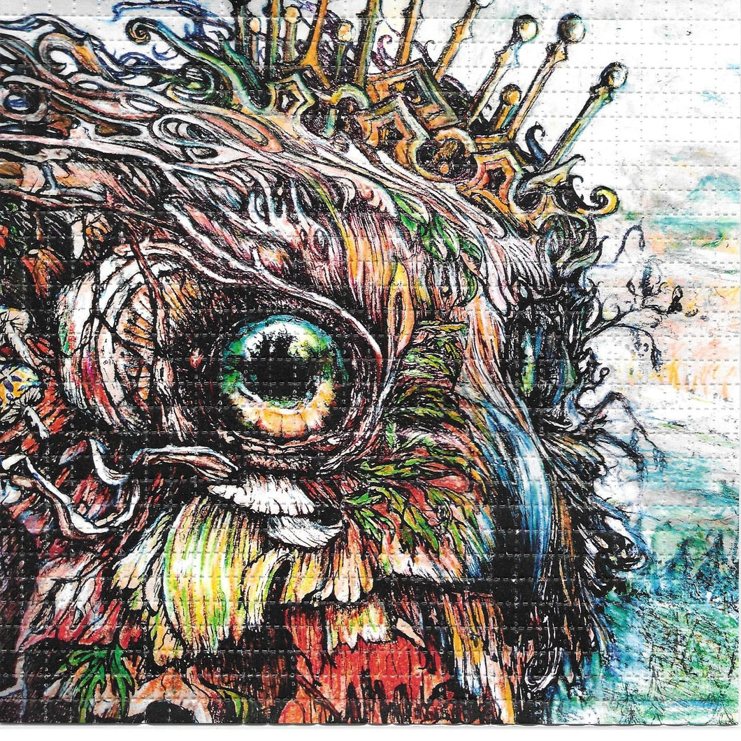 King of Wisdom by Kuhmali Signed and Numbered BLOTTER ART acid free perforated lsd paper
