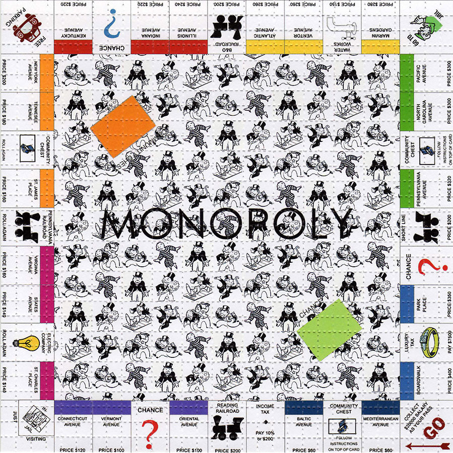 Monopoly game board BLOTTER ART acid free perforated lsd paper