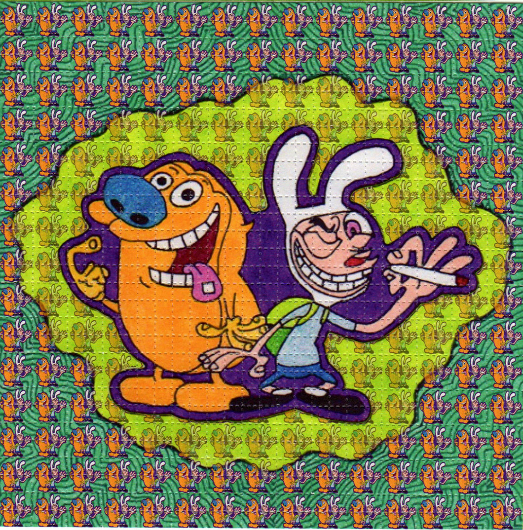 Ren and Stimpy Tripping BLOTTER ART acid free perforated lsd paper