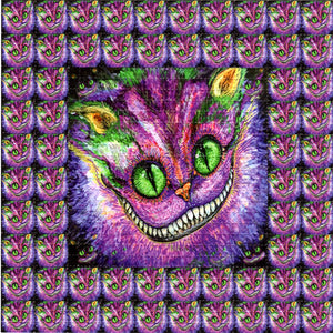 Cheshire Cat Grin BLOTTER ART acid free perforated lsd paper