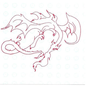 Red Dragon Vintage Authentic Mark McCloud Psychedelic LSD Acid Blotter Art
