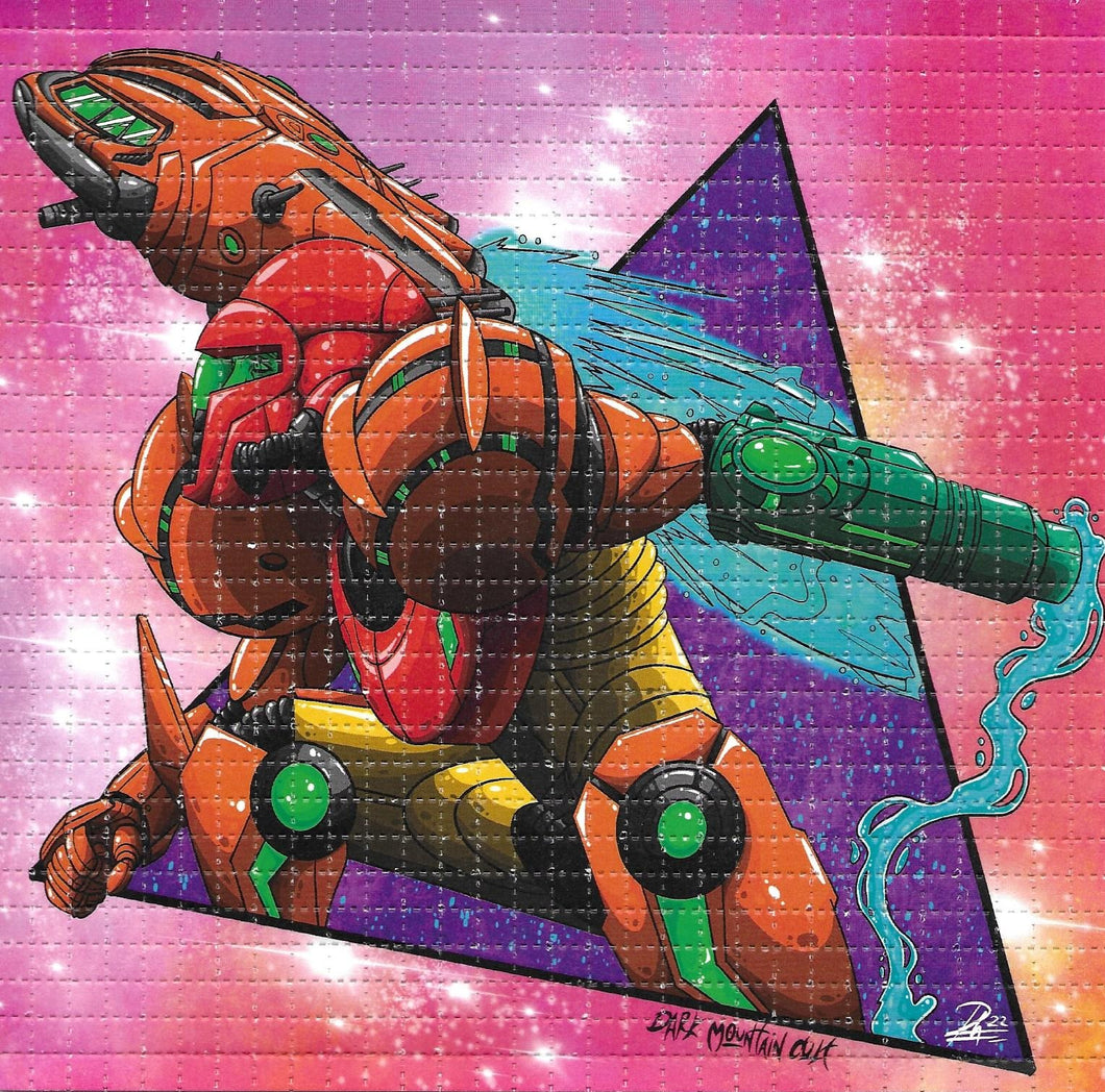 Samus by Dark Mountain Cult Signed & Numbered Blotter art acid free perforated lsd paper