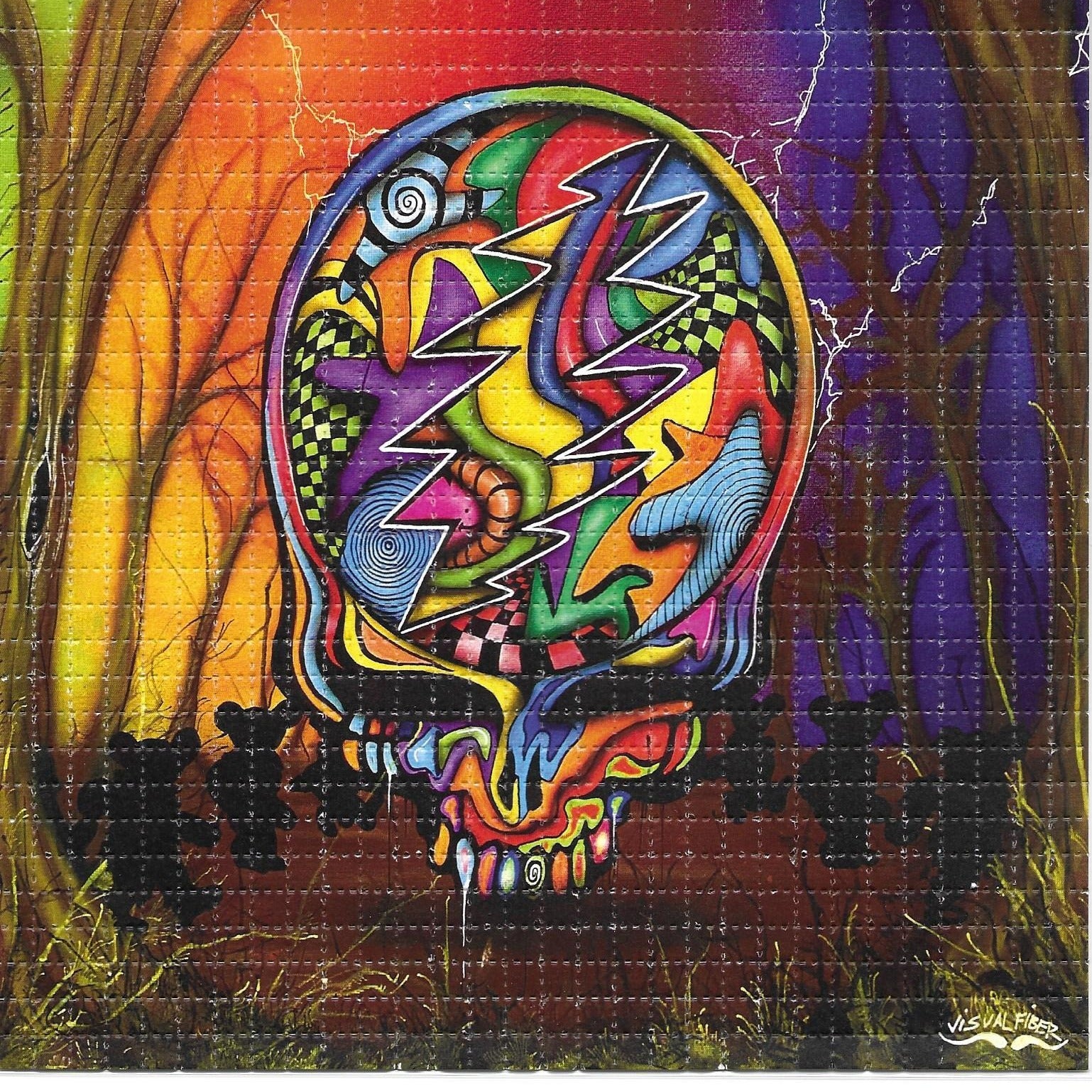 Blotter Art Grateful Dead Steal Your Face Green