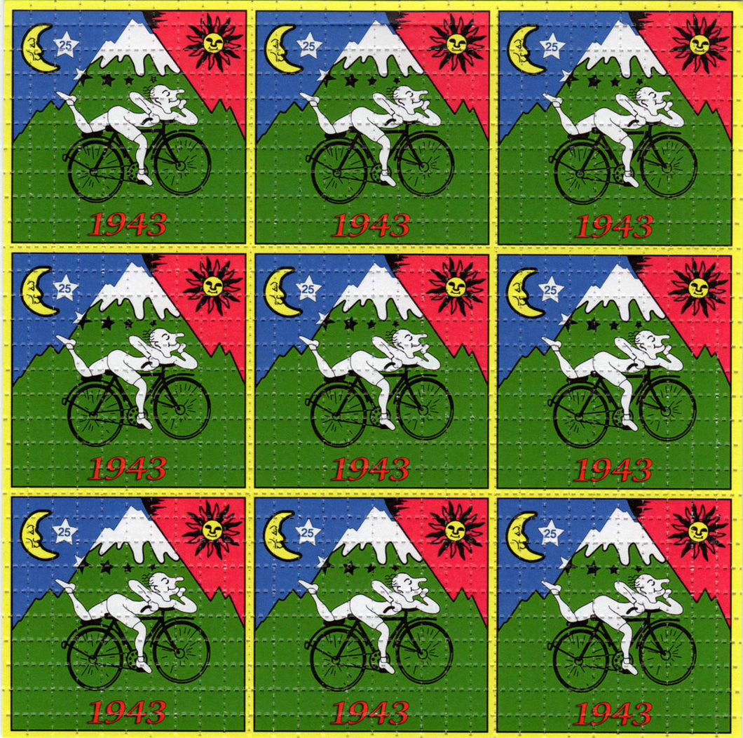 Bicycle Day X9 classic BLOTTER ART acid free perforated lsd paper