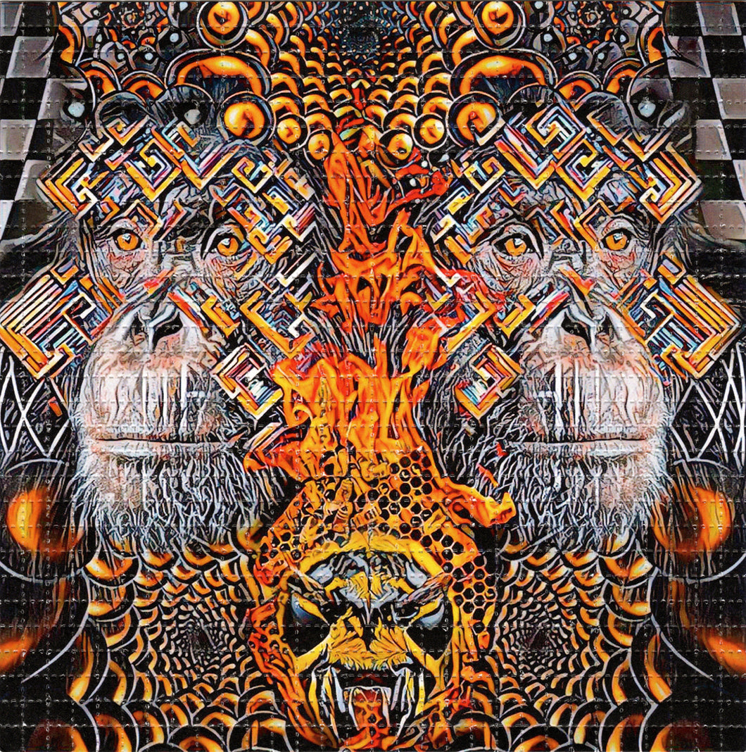 Fire Monkey By Zack Prestage Signed, Numbered Blotter art