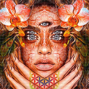 Orchid Girl By Zack Prestage Signed, Numbered Blotter art