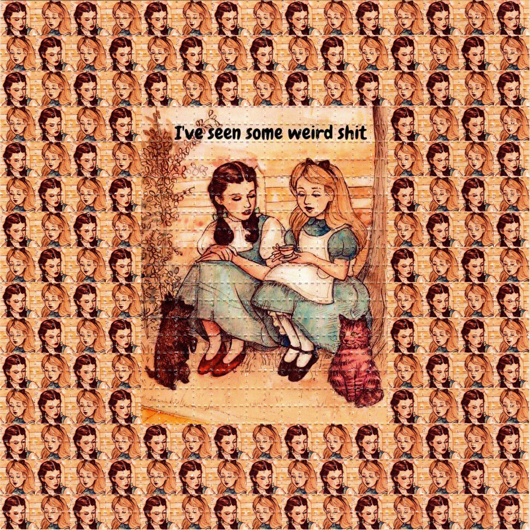 Alice and Dorothy Weird Shit BLOTTER ART acid free perforated lsd paper