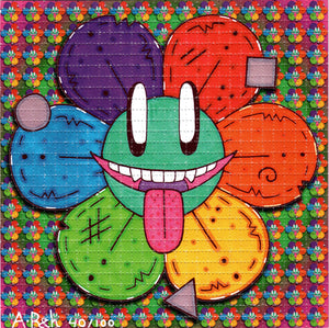 The Smile Flower by Areh Signed & Numbered BLOTTER ART acid free perforated lsd paper