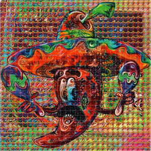 Chilibase by Tburd Signed & Numbered BLOTTER ART acid free perforated lsd paper