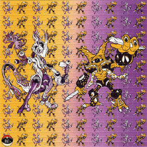 Pokemon by Sketchy Eddie Lenzer Signed & Numbered BLOTTER ART acid free perforated lsd paper