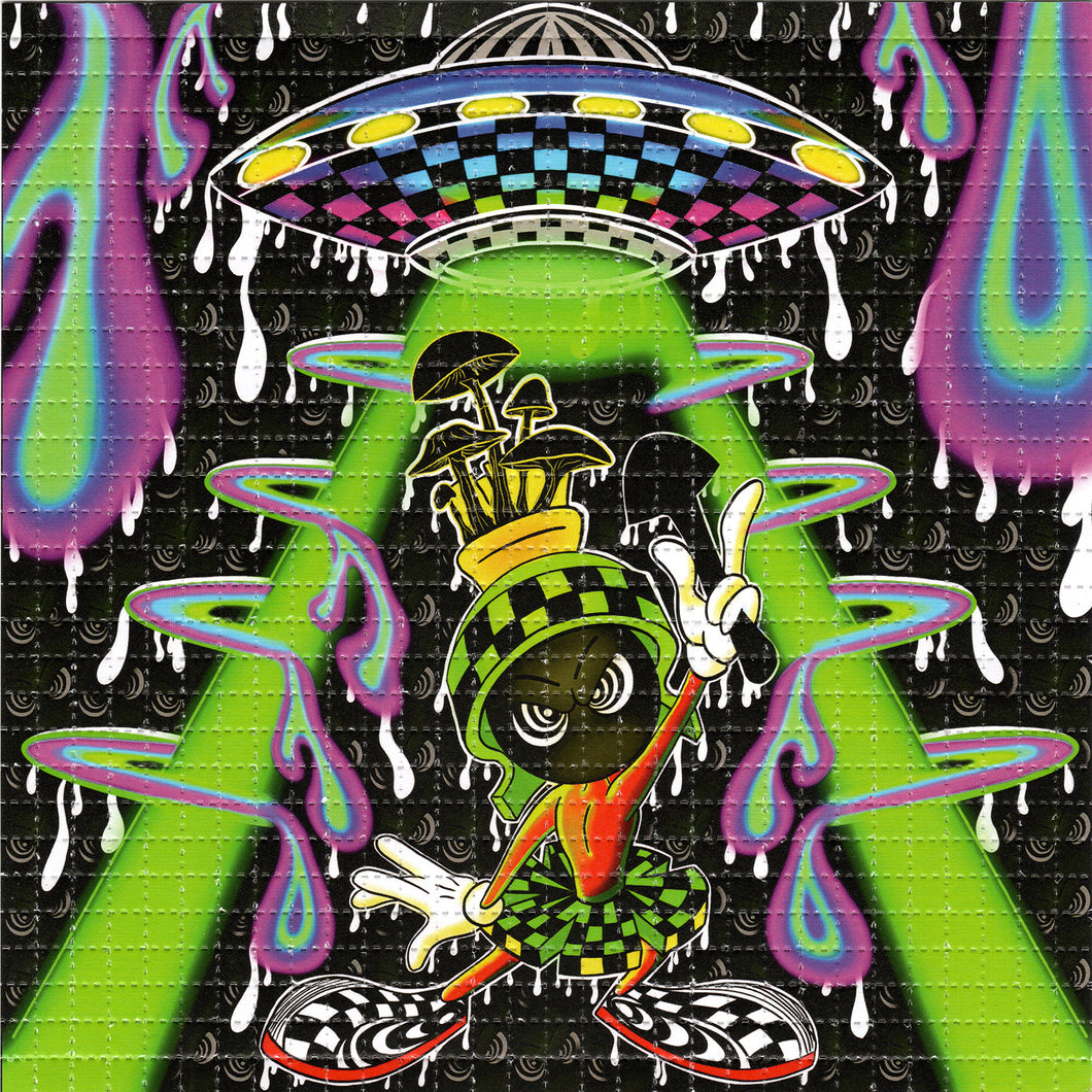 Marvin by Tripsy Lou Signed & Numbered BLOTTER ART acid free perforated lsd paper