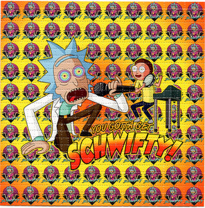 Rick and Morty Get Schwifty BLOTTER ART acid free perforated lsd paper