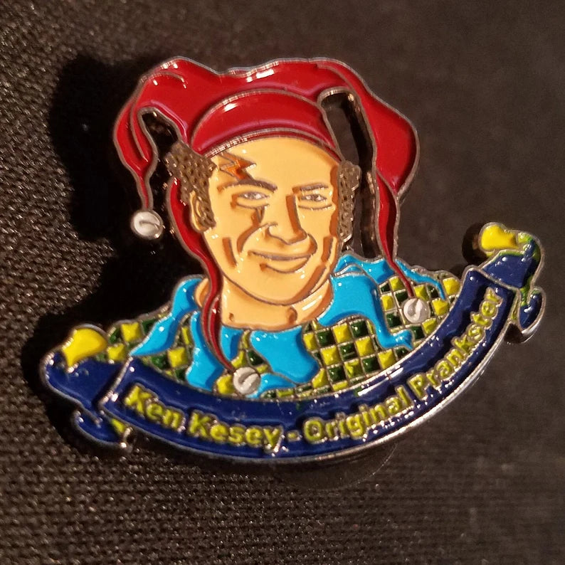Original Ken Kesey Merry Prankster Hat Pin Psychedelic