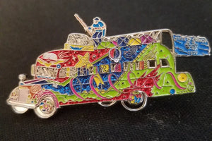 Original Ken Kesey Furthur Bus Merry Prankster Hat Pin Psychedelic