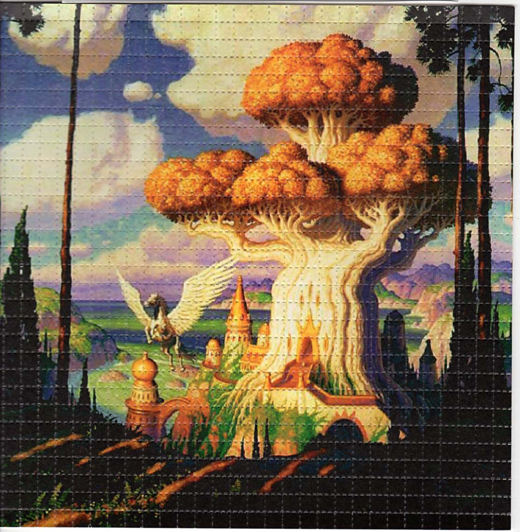 Fantasy Mushroom Castle BLOTTER ART acid free perforated lsd paper